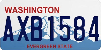 WA license plate AXB1584