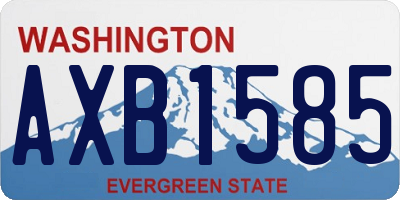 WA license plate AXB1585