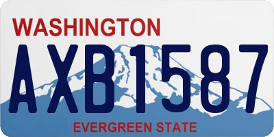 WA license plate AXB1587