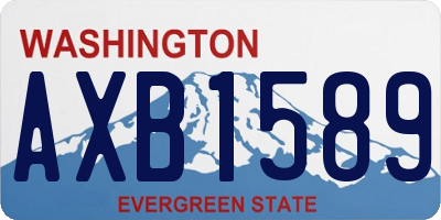 WA license plate AXB1589