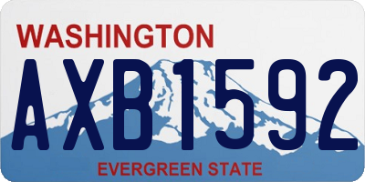 WA license plate AXB1592