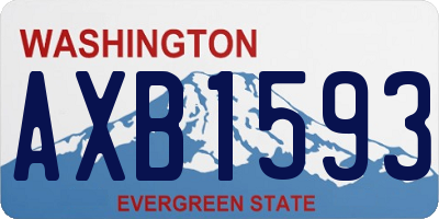 WA license plate AXB1593