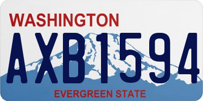WA license plate AXB1594
