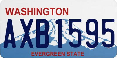 WA license plate AXB1595
