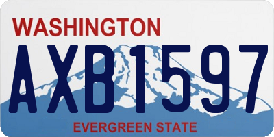 WA license plate AXB1597