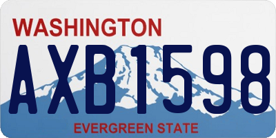 WA license plate AXB1598