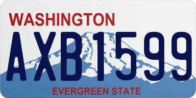 WA license plate AXB1599