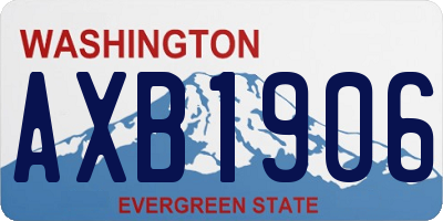 WA license plate AXB1906