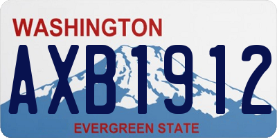 WA license plate AXB1912