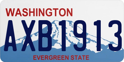 WA license plate AXB1913