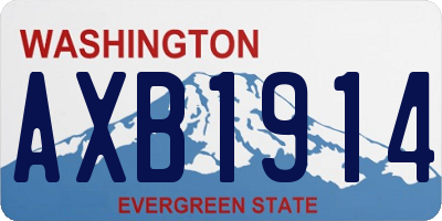 WA license plate AXB1914
