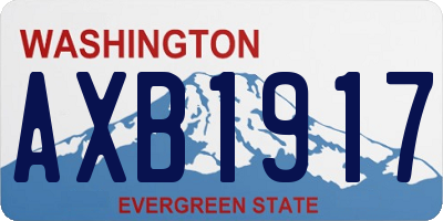 WA license plate AXB1917