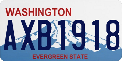WA license plate AXB1918