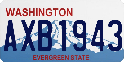 WA license plate AXB1943
