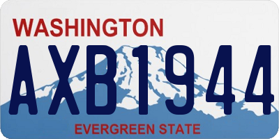 WA license plate AXB1944
