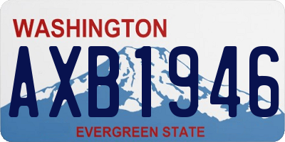 WA license plate AXB1946