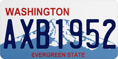 WA license plate AXB1952
