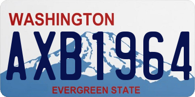 WA license plate AXB1964