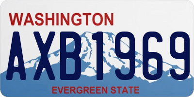 WA license plate AXB1969