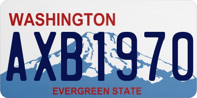 WA license plate AXB1970