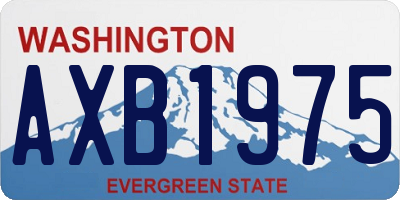 WA license plate AXB1975