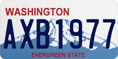 WA license plate AXB1977