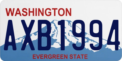 WA license plate AXB1994
