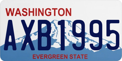 WA license plate AXB1995