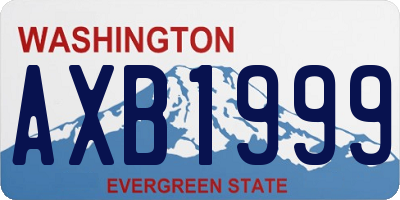 WA license plate AXB1999