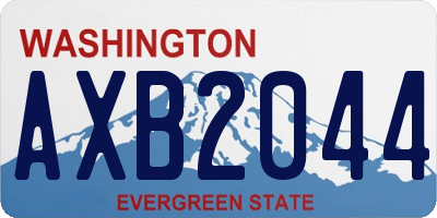 WA license plate AXB2044