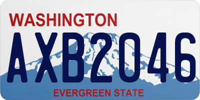 WA license plate AXB2046