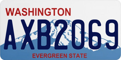 WA license plate AXB2069