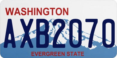 WA license plate AXB2070