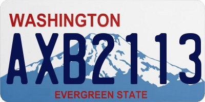WA license plate AXB2113