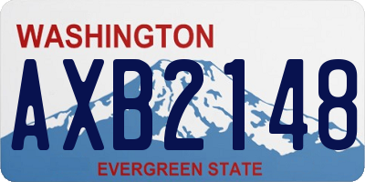 WA license plate AXB2148