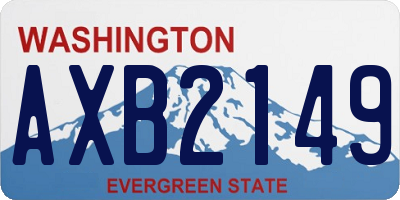 WA license plate AXB2149