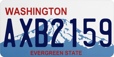WA license plate AXB2159