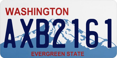 WA license plate AXB2161
