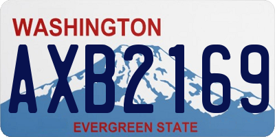 WA license plate AXB2169