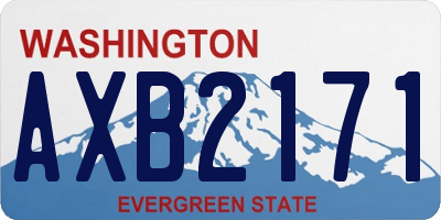 WA license plate AXB2171