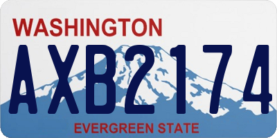 WA license plate AXB2174
