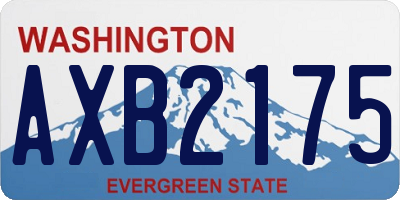WA license plate AXB2175