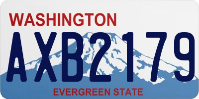 WA license plate AXB2179