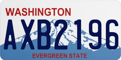 WA license plate AXB2196