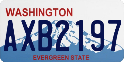 WA license plate AXB2197