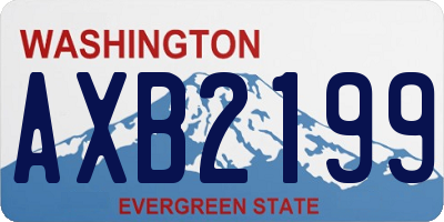WA license plate AXB2199