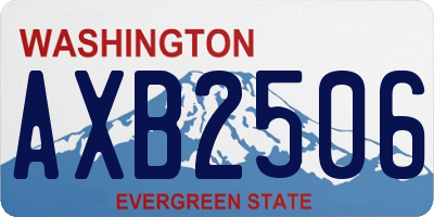 WA license plate AXB2506