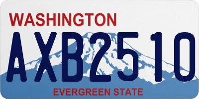 WA license plate AXB2510