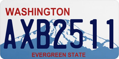WA license plate AXB2511