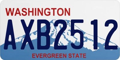 WA license plate AXB2512